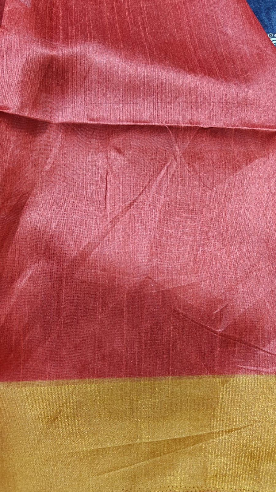 Kosa Semi Silk Saree Grey & Maroon With Madhubhani Digital printing