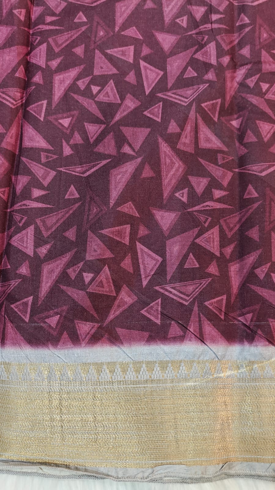 Berry Blue - Hindu Heritage Pichwai Digital Printing In Manipuri Semi Silk
