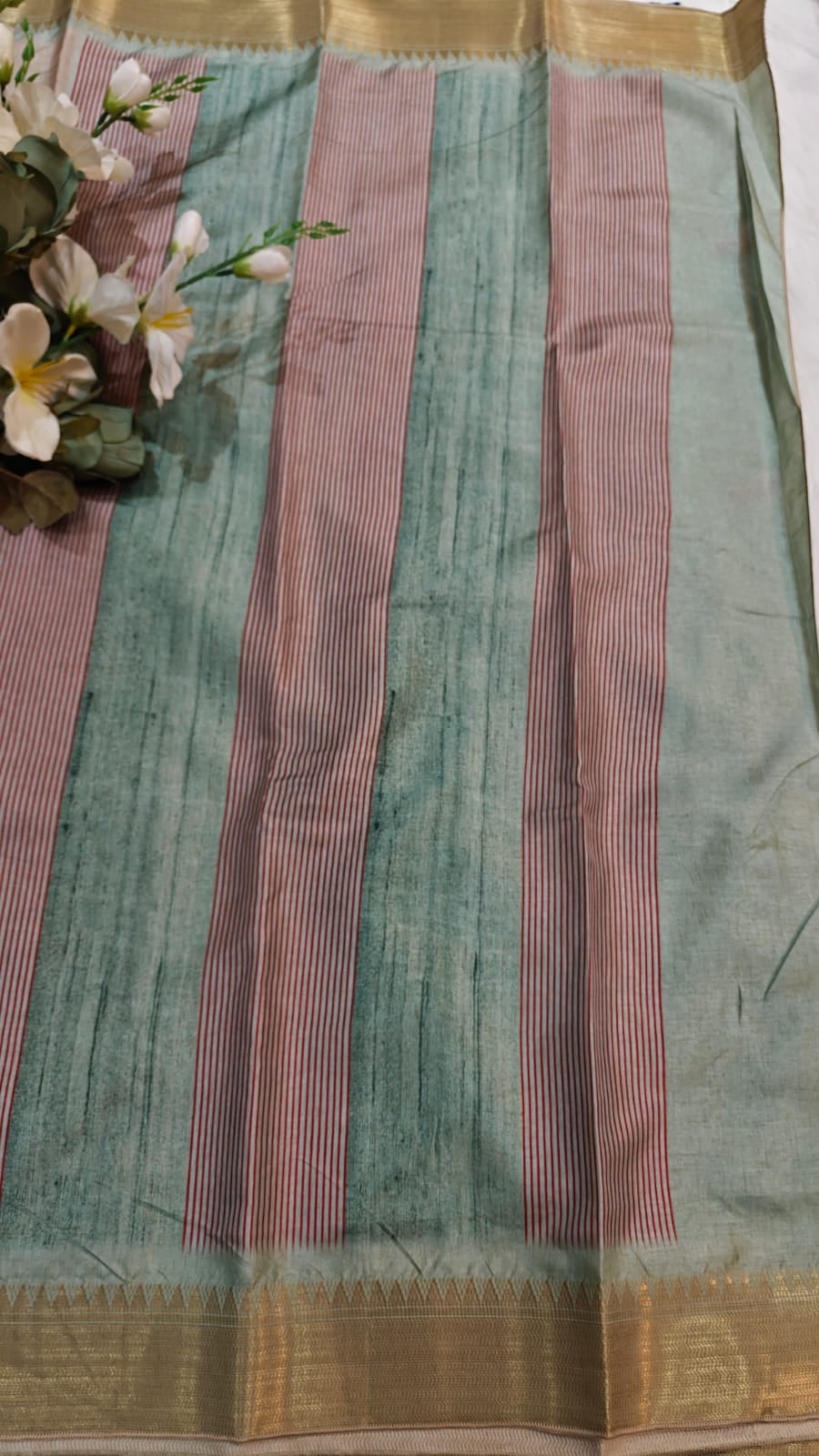 Beige - Hindu Heritage Pichwai Digital Printing In Manipuri Semi Silk