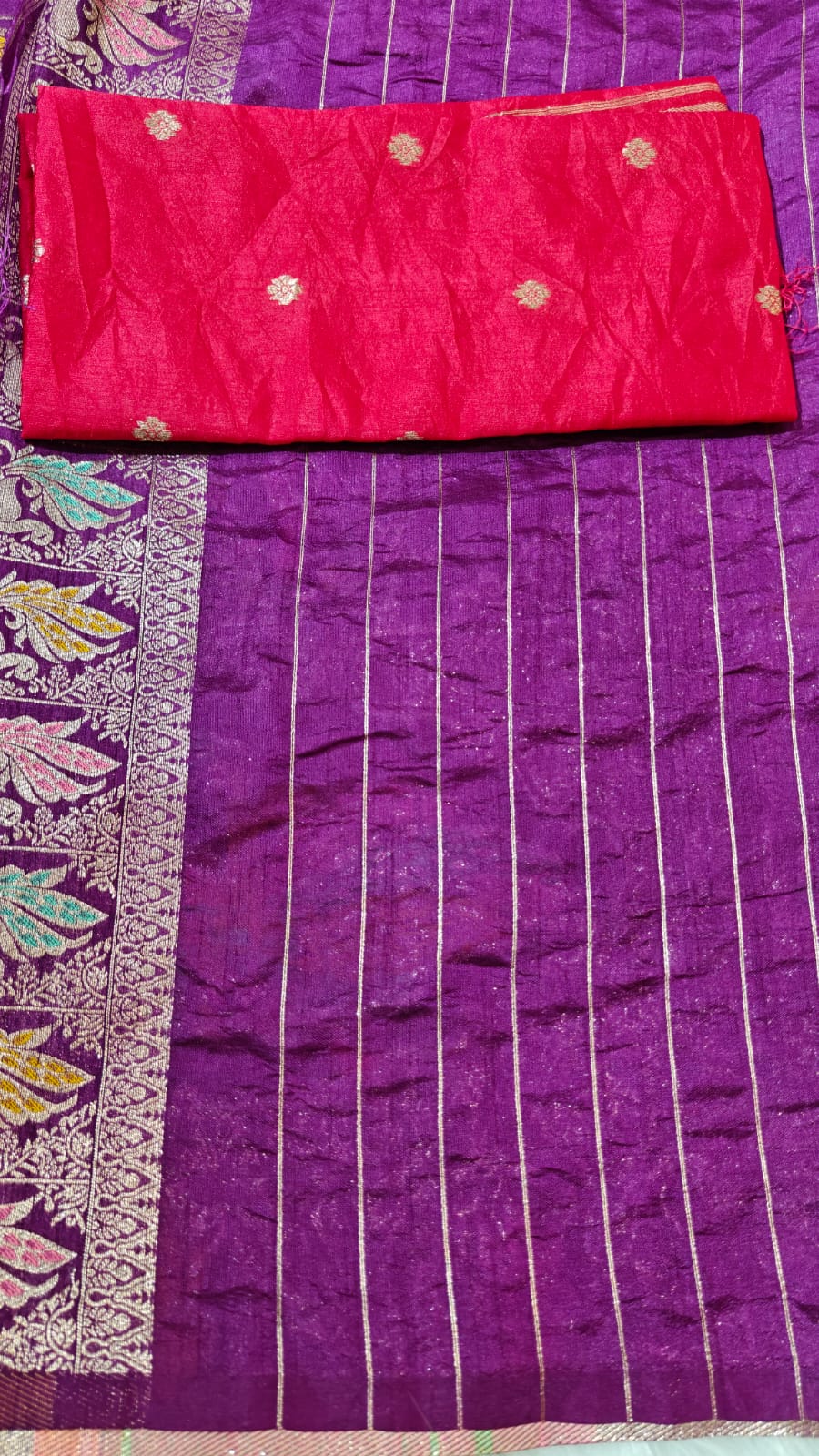 Purple Desinger Viscose Dola Silk Saree With Meenakari Zari Weaving Work