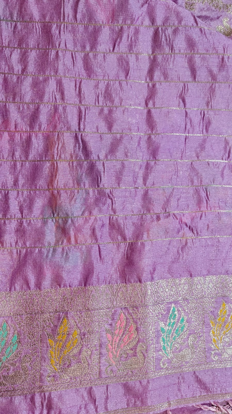 Lavender Desinger Viscose Dola Silk Saree With Meenakari Zari Weaving Work