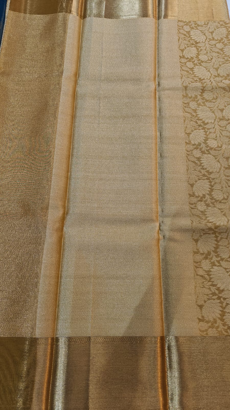 Bronze - Celebraty inspired Tissue Kanjivaram Saree With Banasari Zari Woven